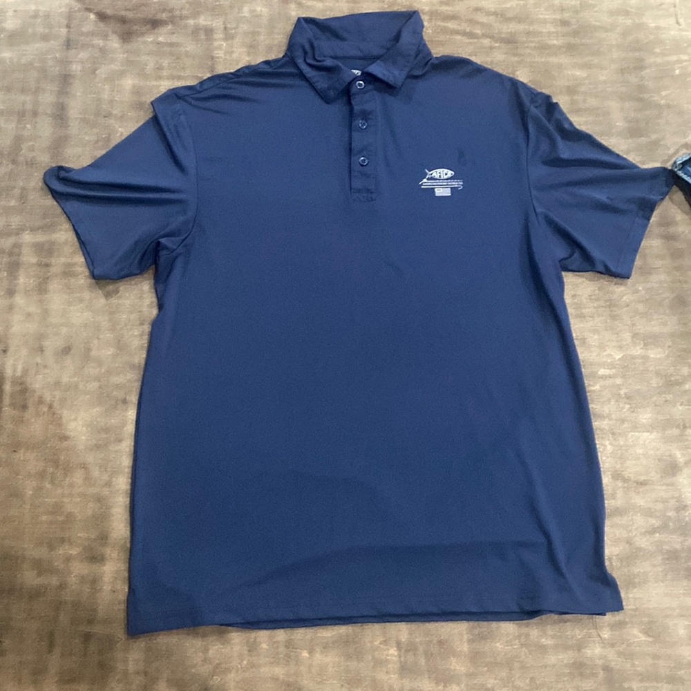 Aftech Afco Blue mens polo Medium